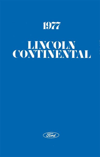 1977 Lincoln Continental Owner's Manual