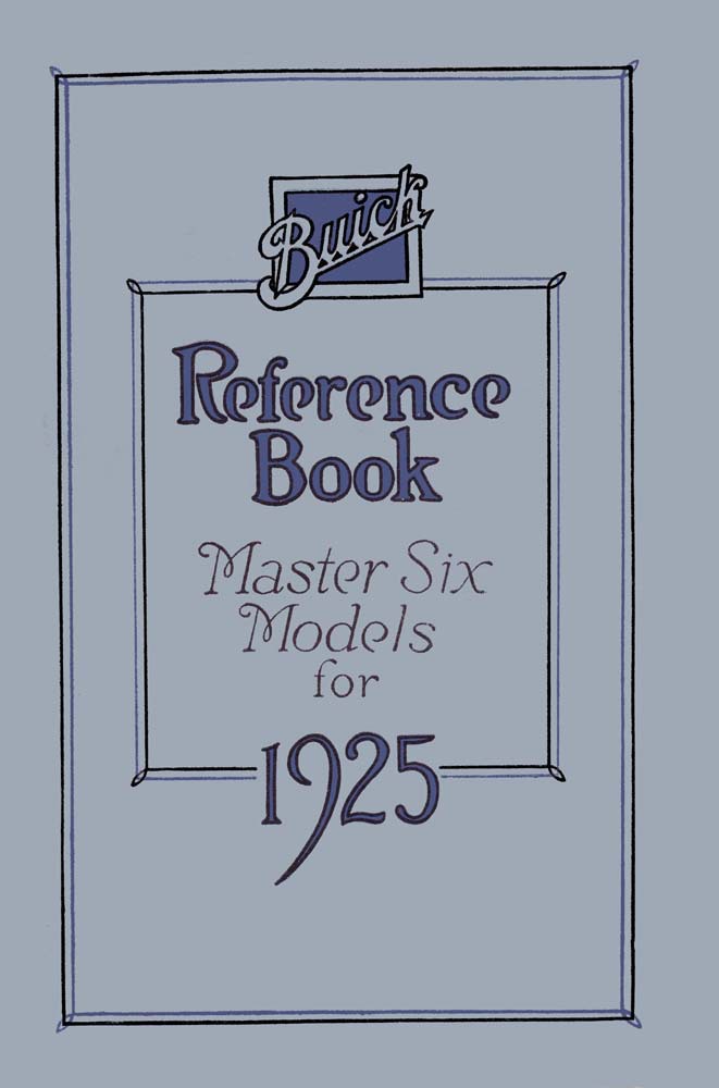 1925 Buick Master 6 Owners Manual User Guide
