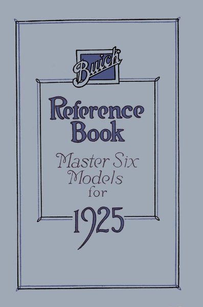 1925 Buick Master 6 Owner's Manual