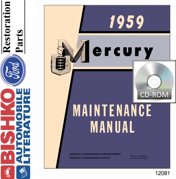 1959 Ford Mercury Shop Service Repair Manual PDF