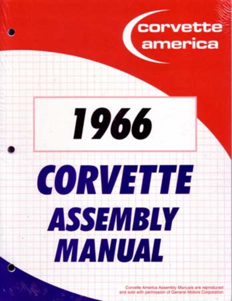 1966 Chevrolet Corvette Assembly Manual Book Rebuild Instructions Illustrations