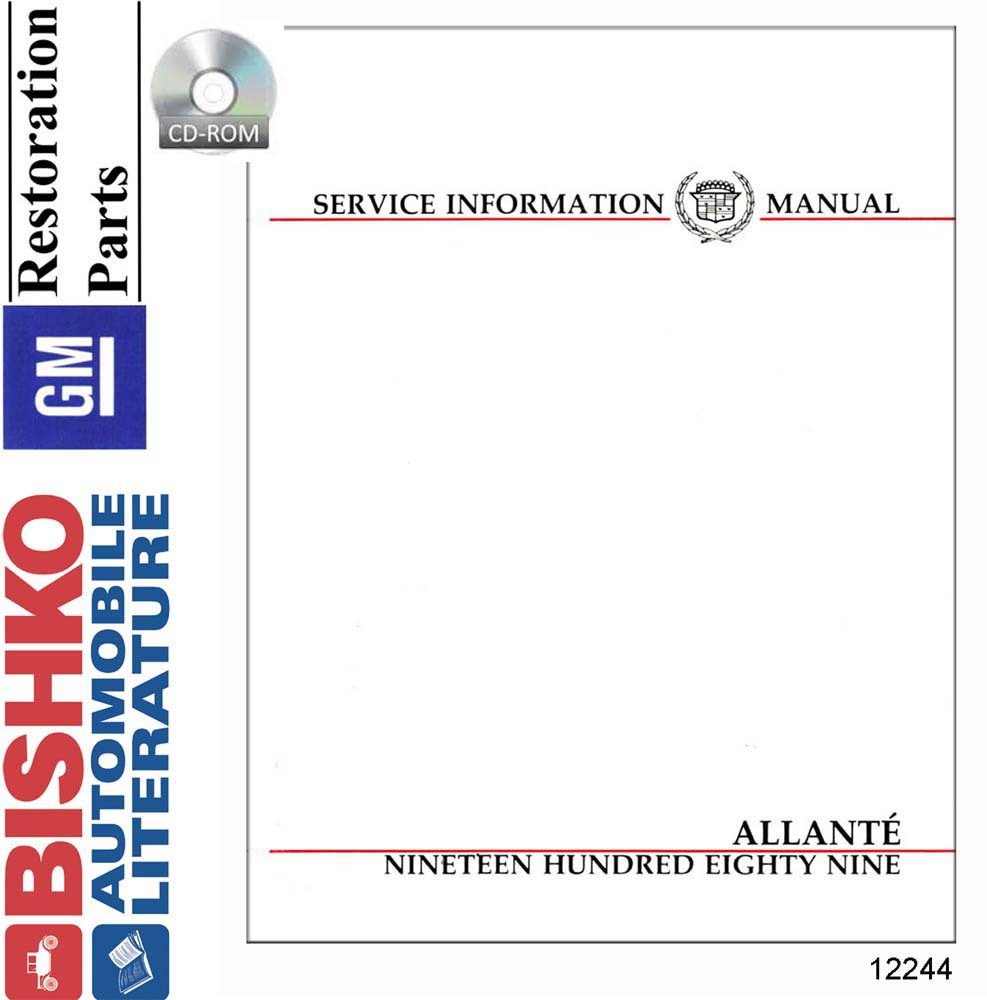 1989 Cadillac Allante Factory Shop Service Manual