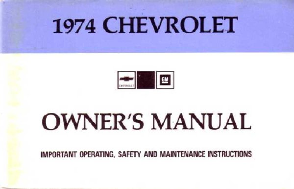 1974 Chevrolet Impala Owner's Manual