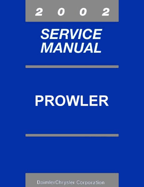 2002 Plymouth Prowler Factory Shop Service Manual