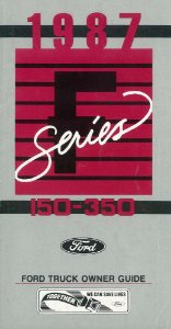 1987 Ford F-Series Light Truck Truck Owner's Manual