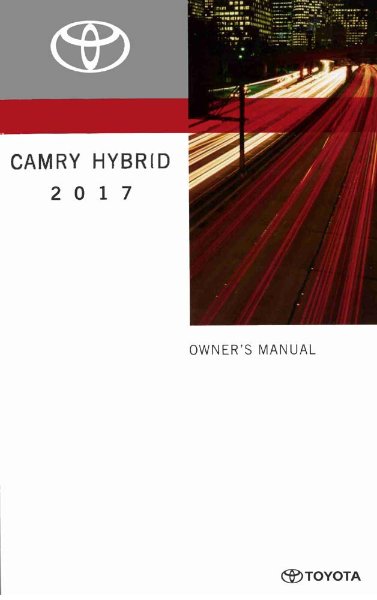 2017 Toyota CAMRY HYBRID Owner's Manual