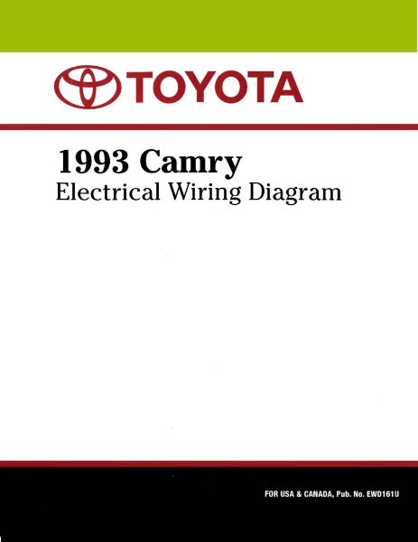 1993 Toyota Camry Wiring Diagrams Manual