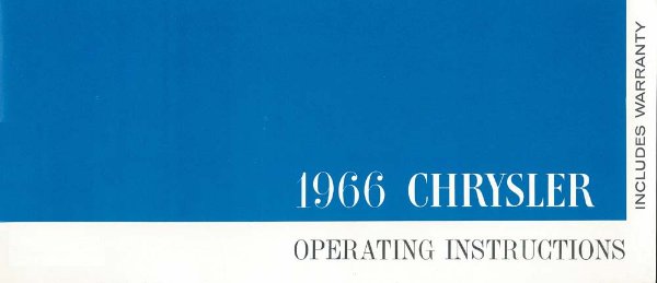 1966 Chrysler All Models Owner's Manual