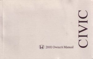 2001 Honda Civic Coupe Owner's Manual