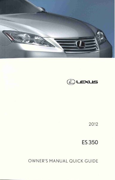 2012 Lexus ES 350 Owner's Manual