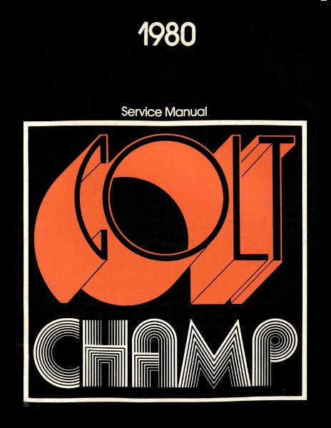 1980 Dodge Colt, Champ Factory Shop Service Manual