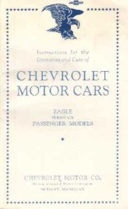 1933 Chevrolet Eagle CA Owner's Manual