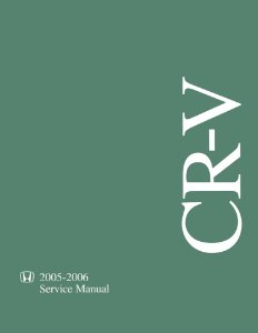 2005–2006 Honda CR-V Factory Shop Service Manual