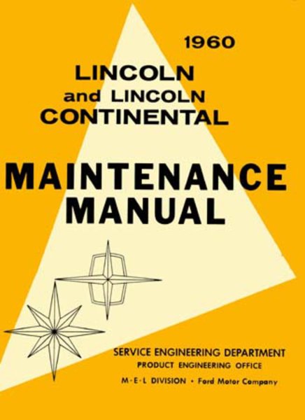 1960 Lincoln Continental, Lincoln Series, Premier Factory Shop Service Manual