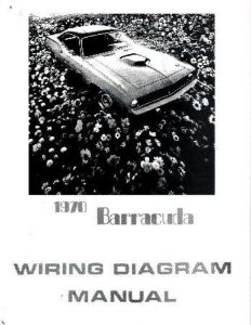 1970 Plymouth Barracuda Wiring Diagrams Manual