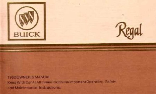 1982 Buick Regal Owner's Manual