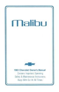 1983 Chevrolet Malibu Owner's Manual