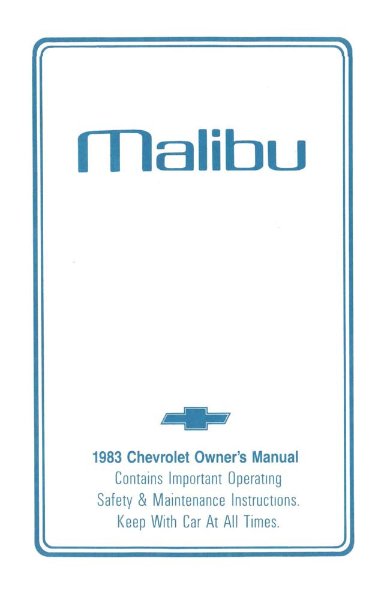 1983 Chevrolet Malibu Owner's Manual