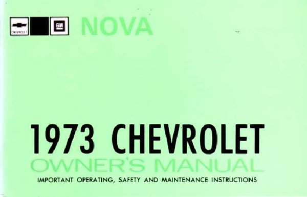1973 Chevrolet Nova Owner's Manual