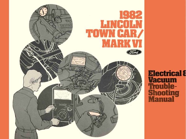 1982 Lincoln Town Car, Mark VI Wiring Diagrams Manual