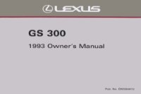1993 Lexus GS 300 Owners Manual User Guide