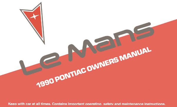 1990 Pontiac Le Mans Owner's Manual