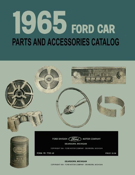 1965 Ford All Models Parts Book