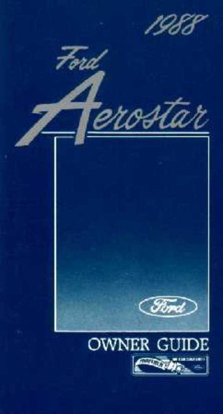 1988 Ford Aerostar Owner's Manual