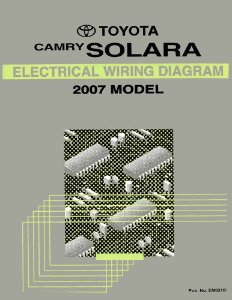 2007 Toyota Camry Solara Wiring Diagrams Manual