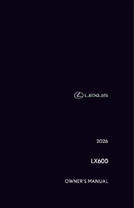 2026 Lexus LX 600 Owner's Manual