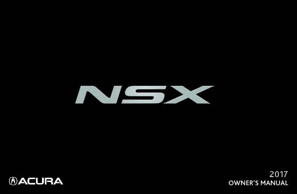 2017 Acura NSX Owner's Manual