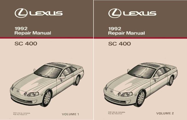 1992 Lexus SC 400 Factory Shop Service Manual
