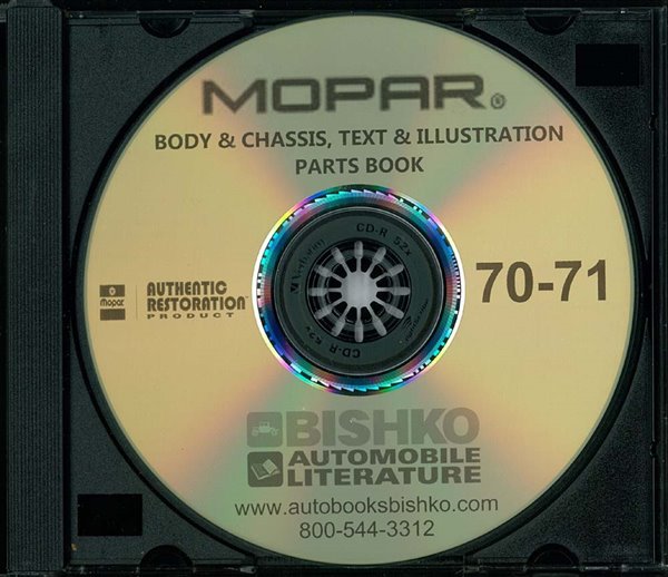 1970 1971 Mopar Chrysler Dodge Plymouth Parts Numbers Book List PDF Interchange