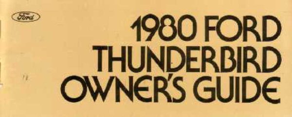 1980 Ford Thunderbird Owner's Manual
