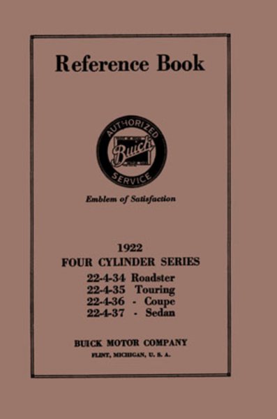 1922 Buick 4-Cylinder Owner's Manual