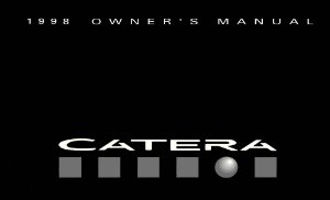 1998 Cadillac Catera Owner's Manual