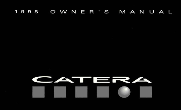 1998 Cadillac Catera Owner's Manual