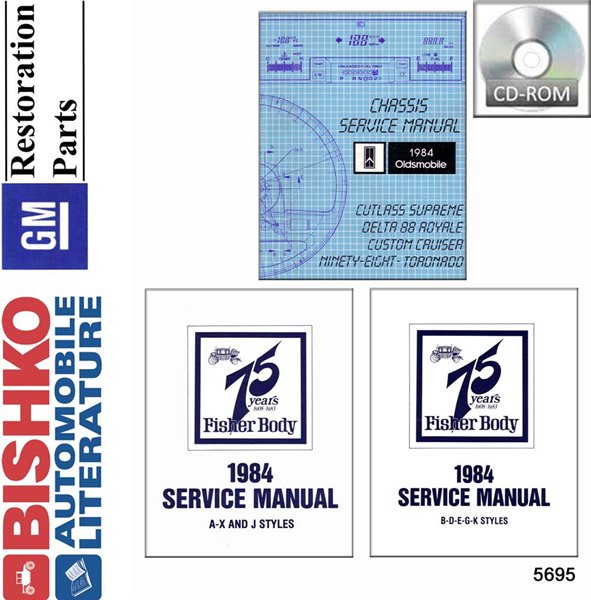 1984 Oldsmobile ALL MODELS FISHER BODY Factory Shop Service Manual