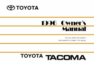 1996 Toyota Tacoma Owner's Manual