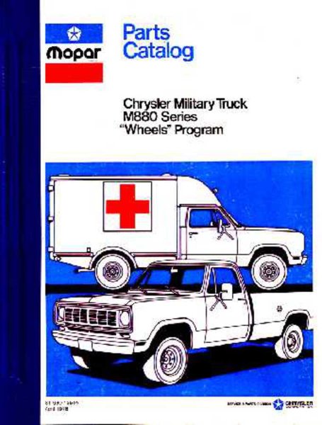 1978 Dodge Truck Military Trucks Parts Book