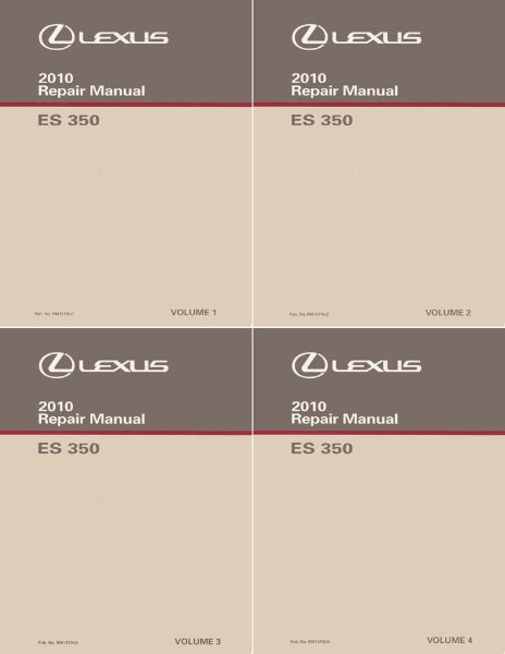 2010 Lexus ES 350 Factory Shop Service Manual