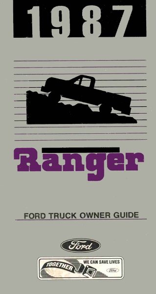 1987 Ford Ranger Owner's Manual