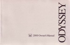 2000 Honda Odyssey Owner's Manual