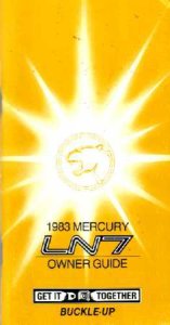 1983 Mercury LN 7 Owner's Manual