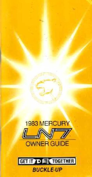 1983 Mercury LN 7 Owner's Manual