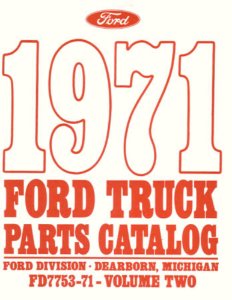 1971 Ford Truck All Models Parts Book