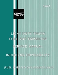 1991 Chevrolet Truck Light Duty Trucks Factory Shop Service Manual