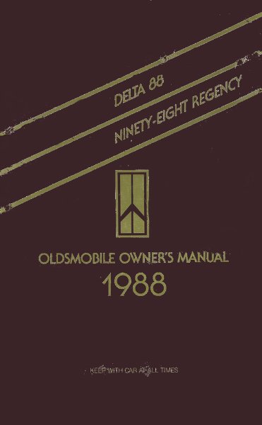 1988 Oldsmobile 98 Regency, Delta 88 Owner's Manual