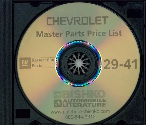 1929 1938 1939 1940 1941 Chevrolet Part Numbers Book PDF List Guide Interchange