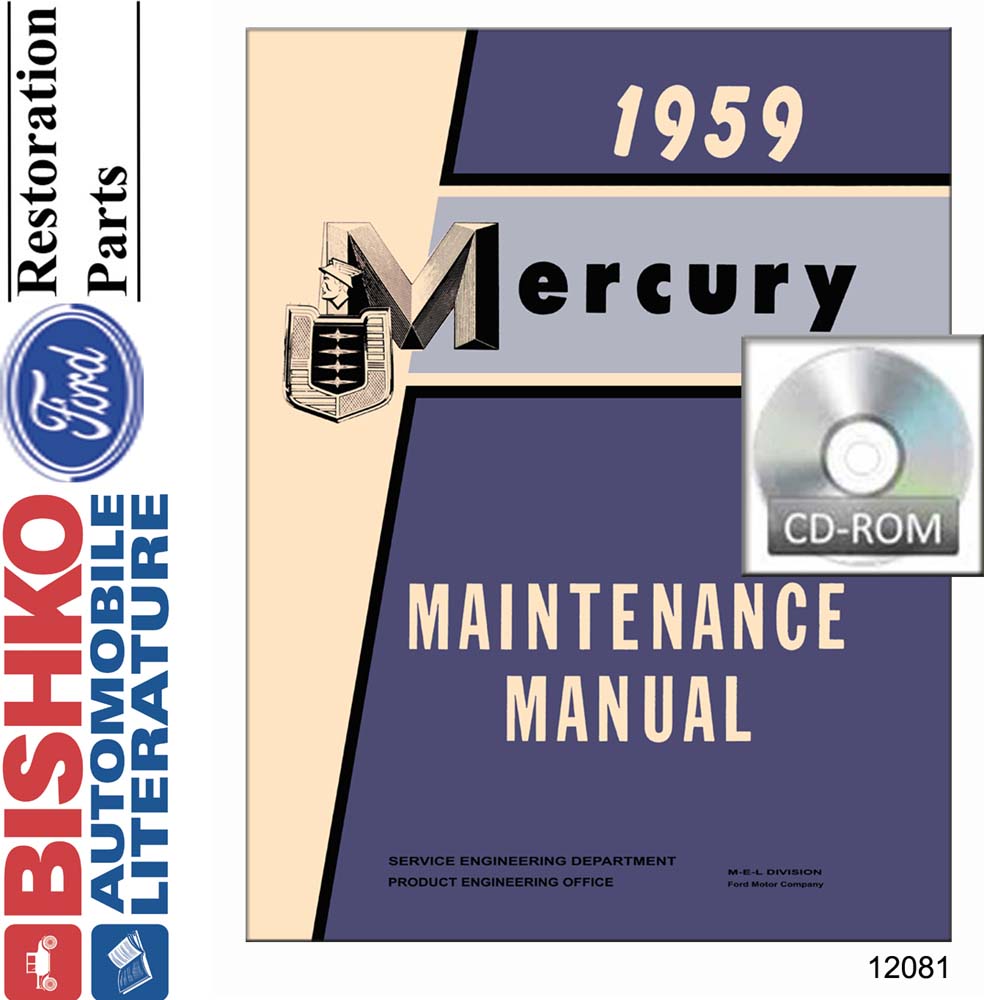 1959 FORD MERCURY Body, Chassis & Electrical Service Manual